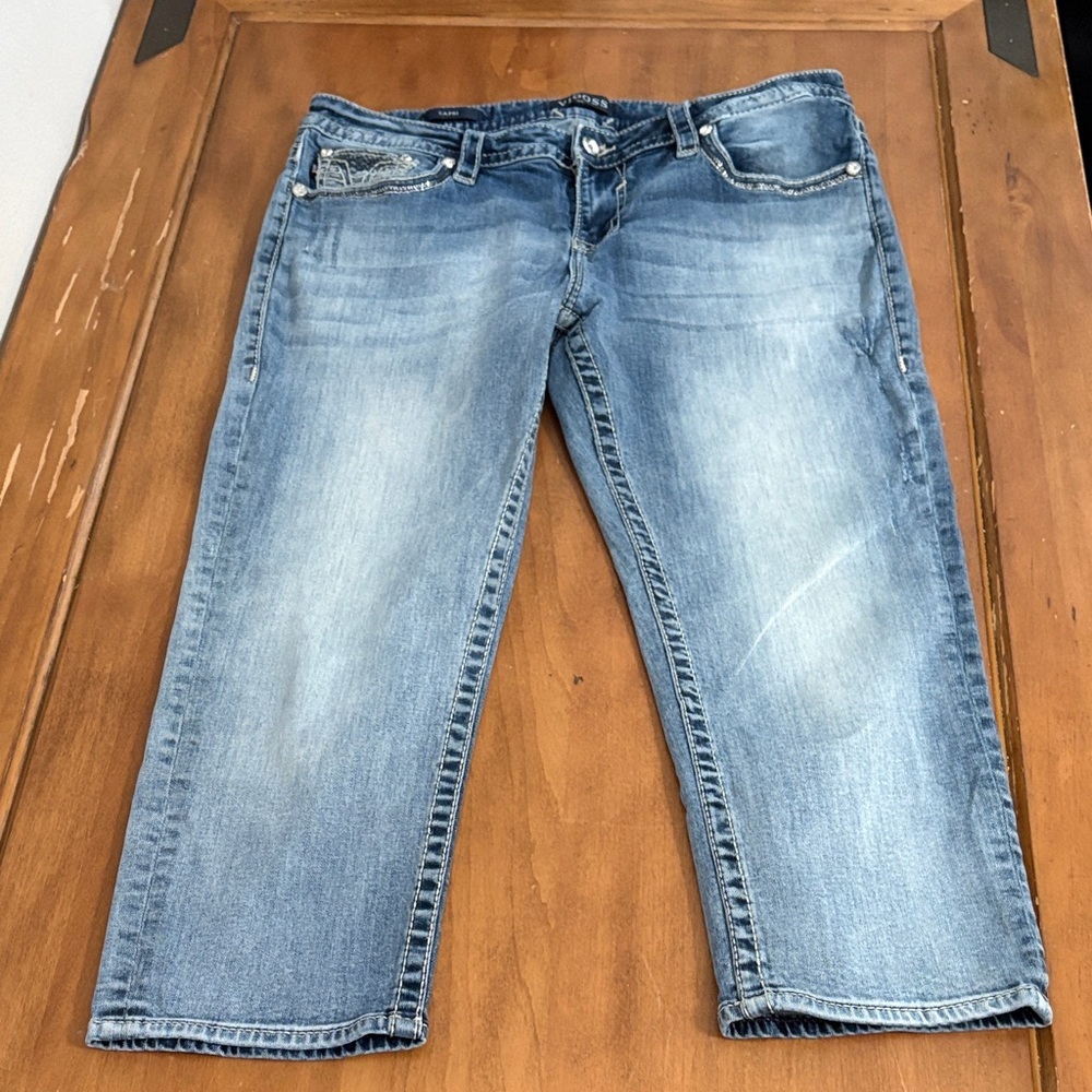 Vigoss Light Blue Relaxed Capri Jeans Size 12